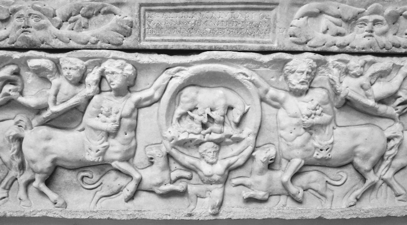 Marble sarcophagus of Lucius Caltilius Salutaris, seven years old