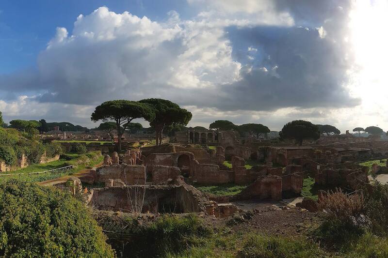 Panorama con Domus del Ninfeo sullo sfondo