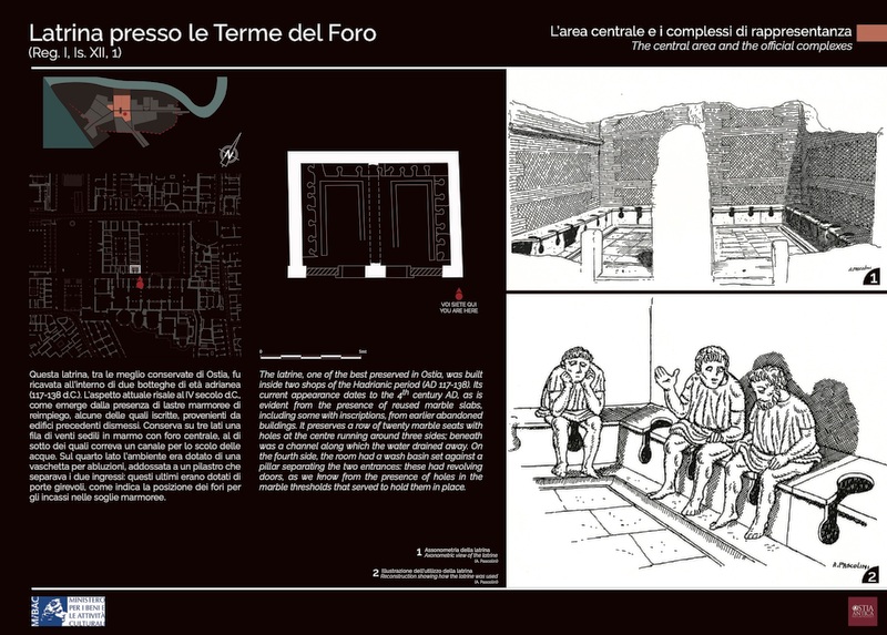 Pannello 58 - Latrina presso le Terme del Foro