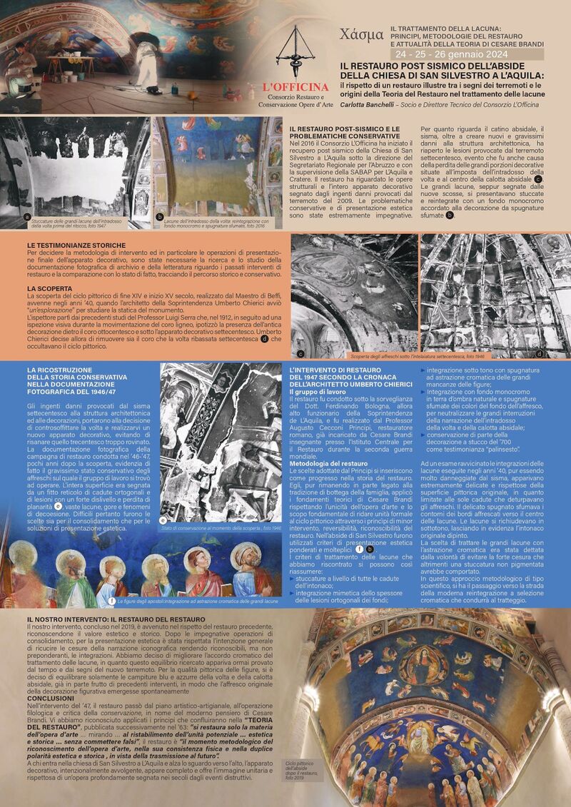 Banchelli - Il restauro post sismico dell'abside della chiesa di San Silvestro a L'Aquila