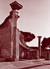 Floor and walls of the cold room of the Baths of the Forum, 2nd-5th century