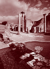 Floor and walls of the cold room of the Baths of the Forum, 2nd-5th century